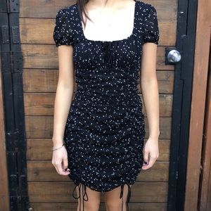 Cotton Candy Black polka dot dress